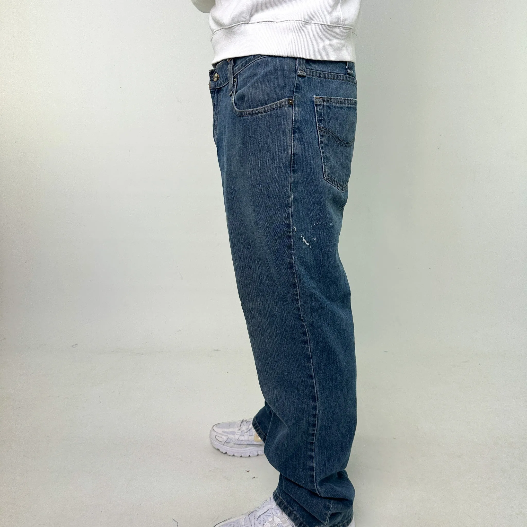 Light Blue Denim 90s Carhartt Cargo Skater Trousers Pants Jeans (36x34)