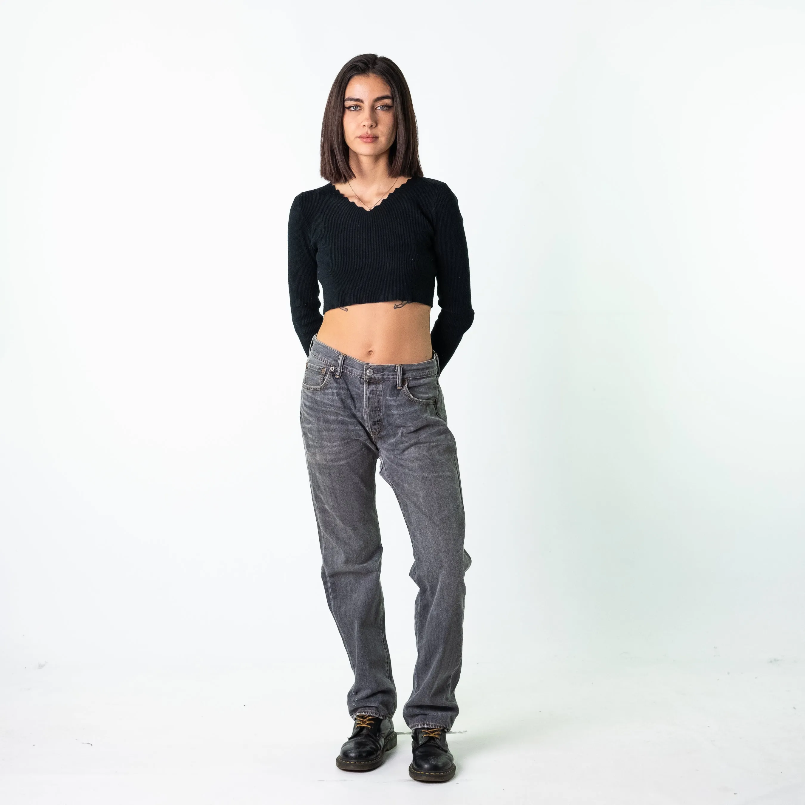 Light Grey 90s Levi's  Cargo Skater Trousers Pants Jeans (30x32)