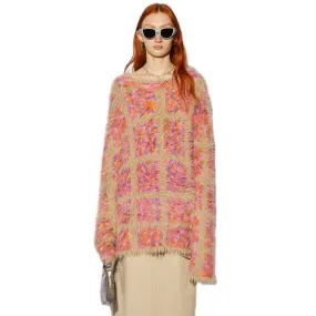 Light Mixed Color Jacquard Pullover-