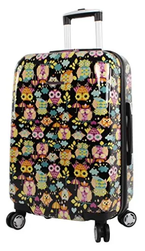 Lily Bloom Hardside 20 Carry On Design Pattern Spinner Luggage For Woman (20in, What A Hoot)