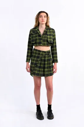 Lime Tartan Skirt