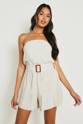Linen Belted Floaty Romper