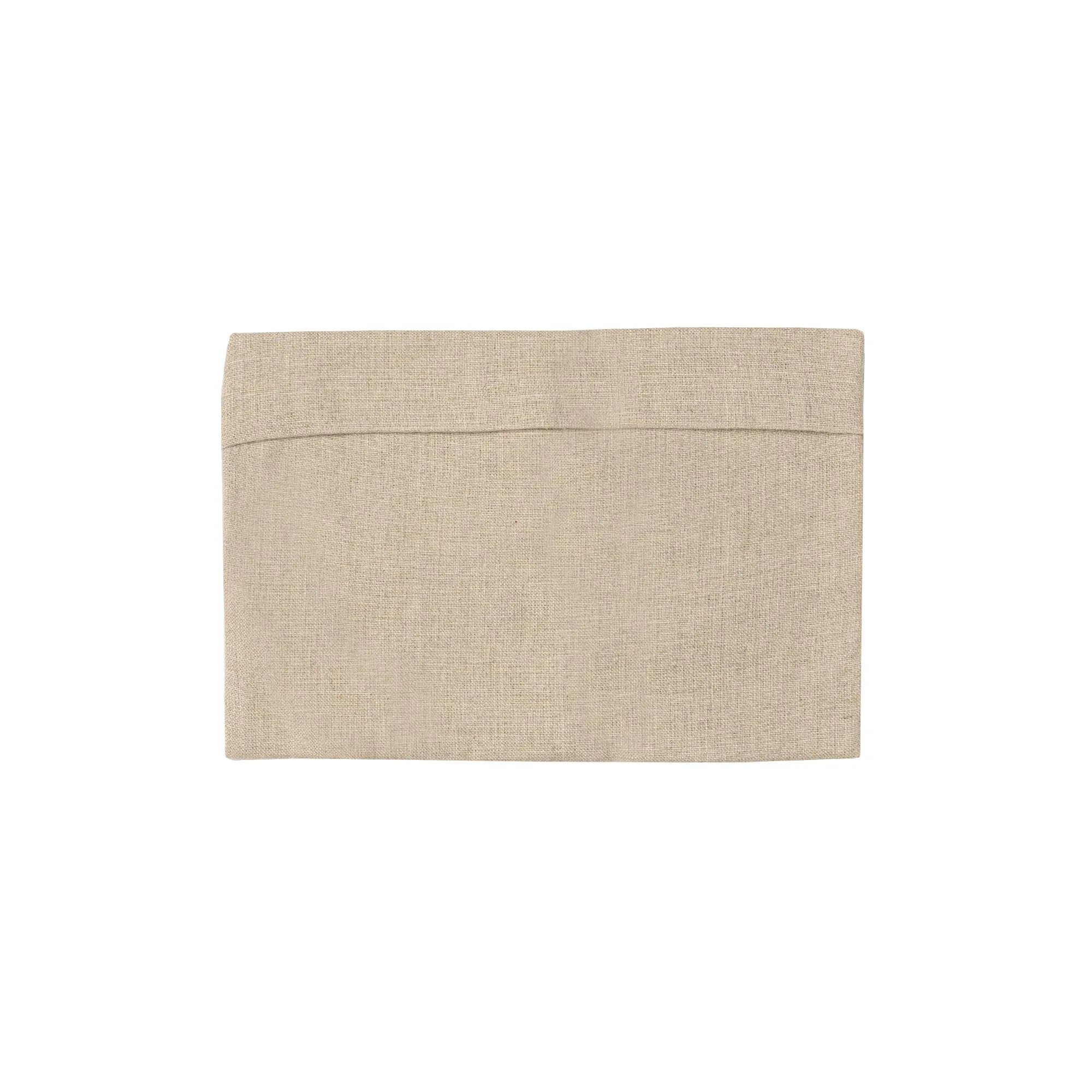 Linen Tote Bag with Black Handles