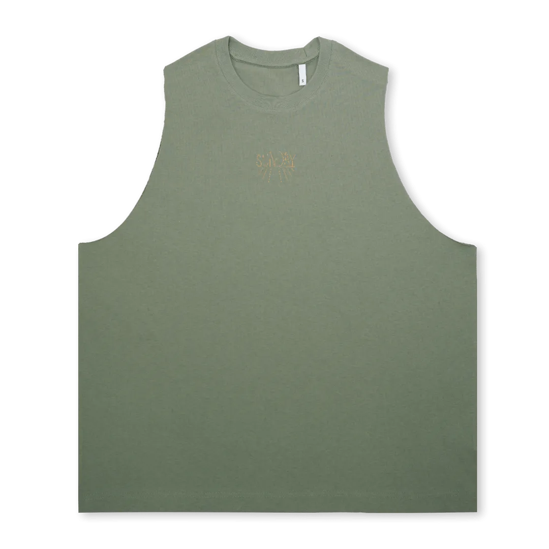 LINNESUNDAY Green Desert Oversized Vest.