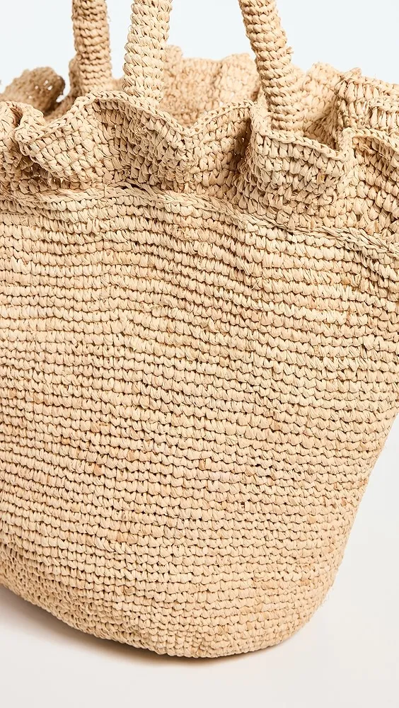 Loeffler Randall   Cyrus Raffia Woven Tote with Ruffle 
