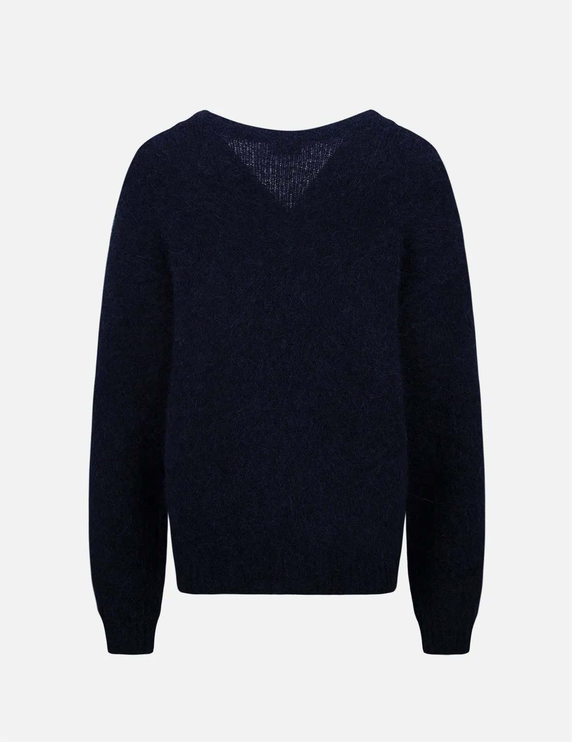 Logo Badge Fluffy Cardigan