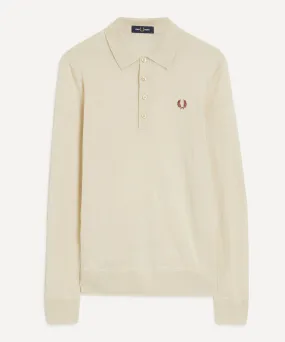Logo Embroidered Knit Polo Shirt
