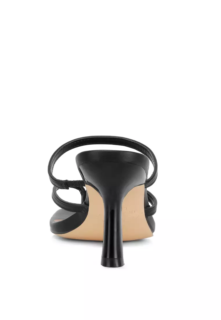 London Rag Black High Heeled Casual Sandals