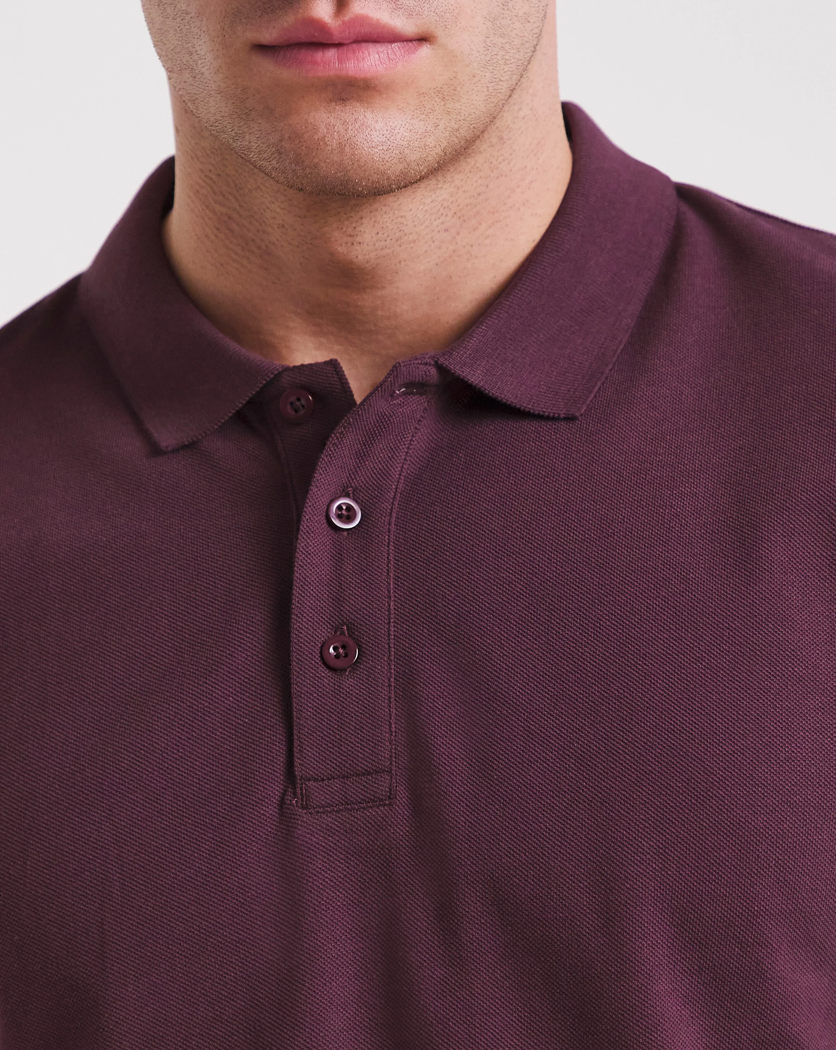 Long Sleeve Pique Polo Long
