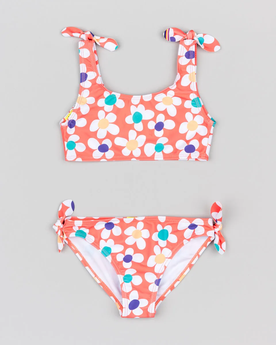 Losan Pop Flower Orange Tank Bikini