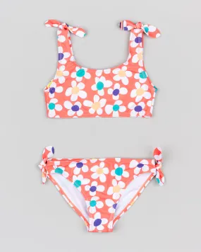 Losan Pop Flower Orange Tank Bikini