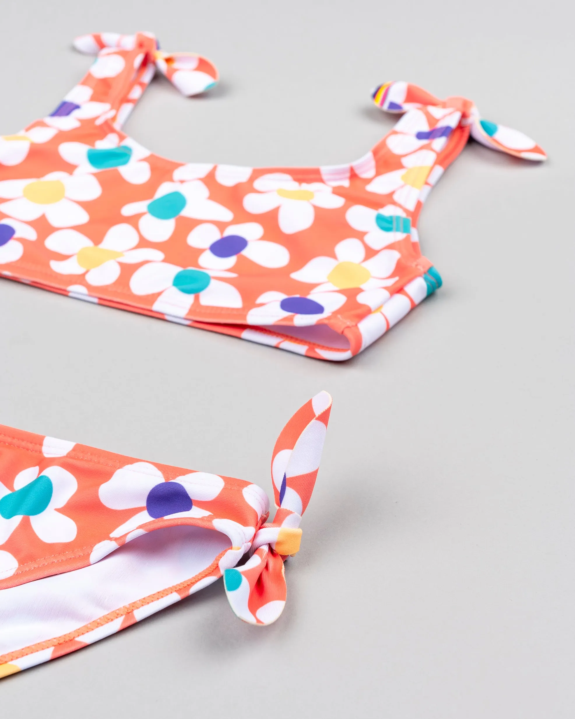 Losan Pop Flower Orange Tank Bikini
