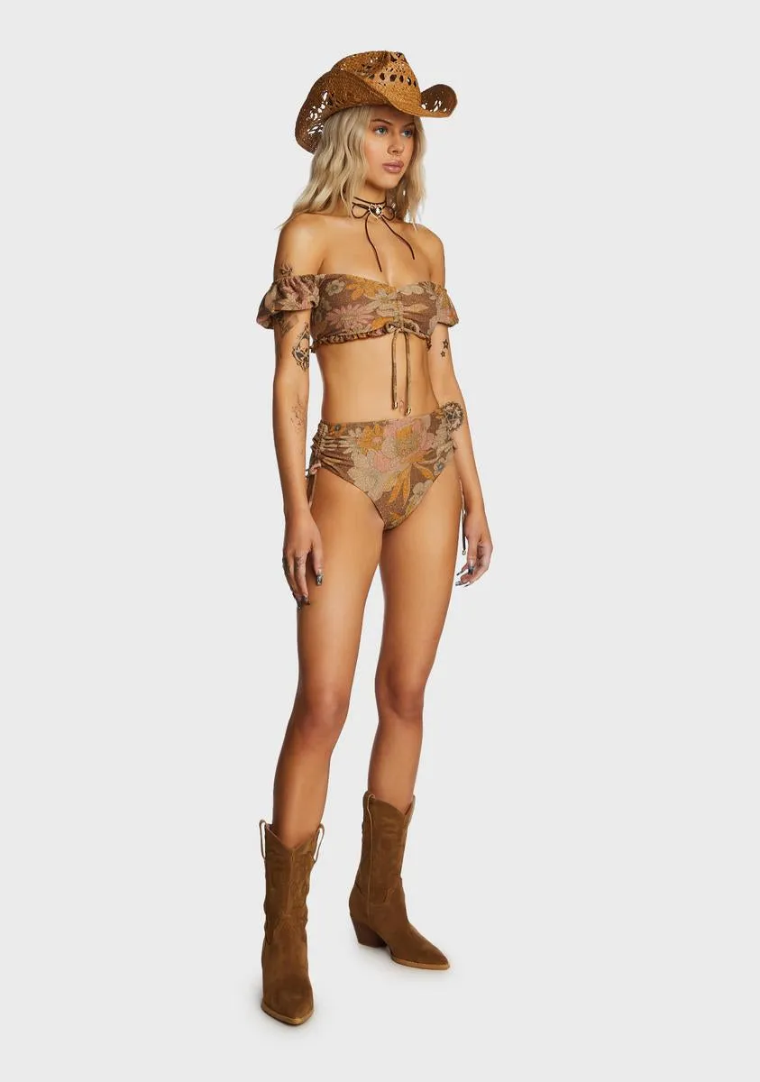 Lottie Off Shoulder Bikini Top-