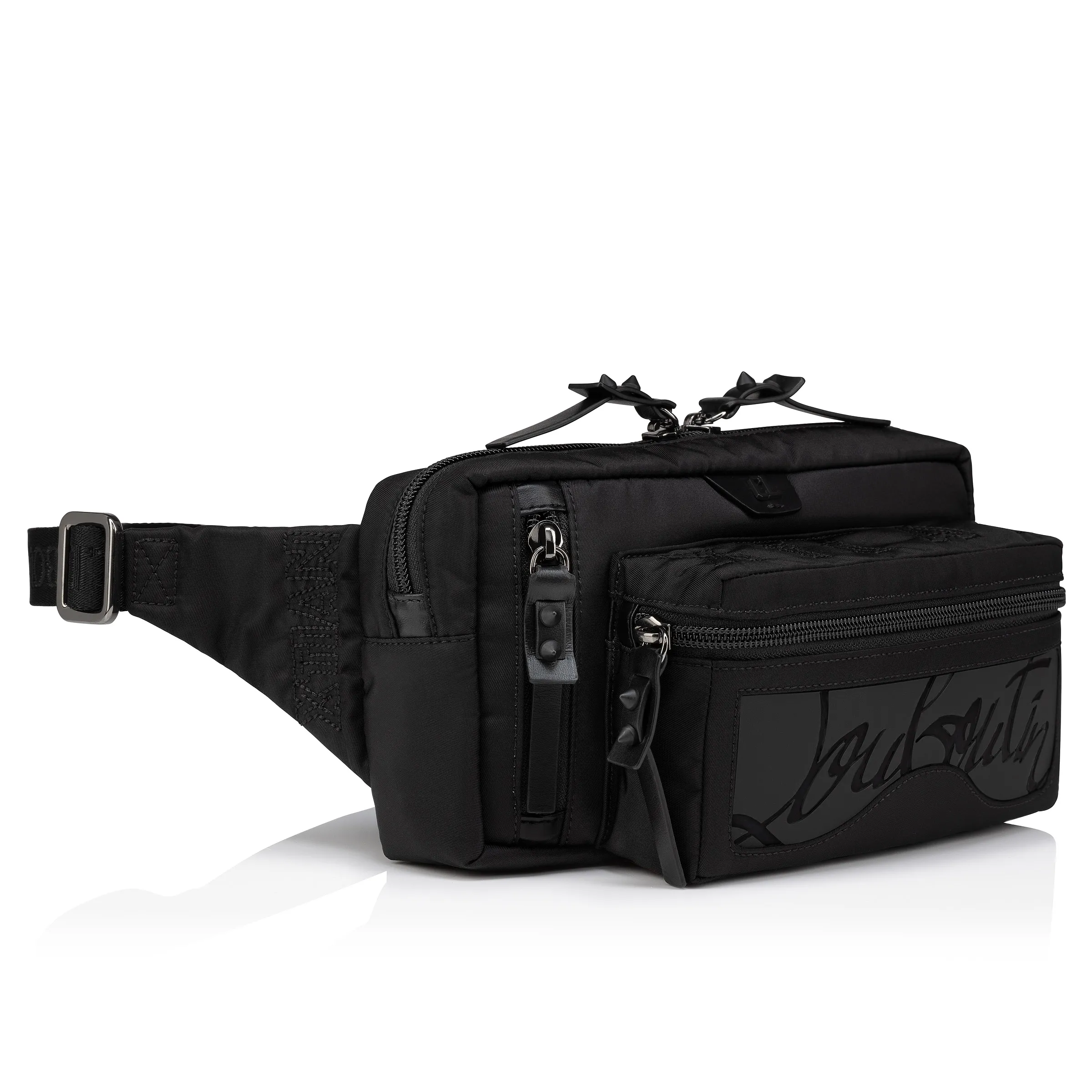 Loubideal Belt bag - Rubber and fabric - Black