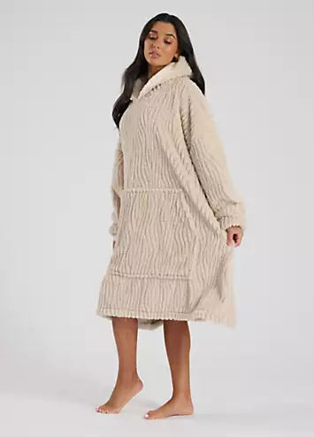 Loungeable Wavy Cut Sherpa Snuggle Hoodie