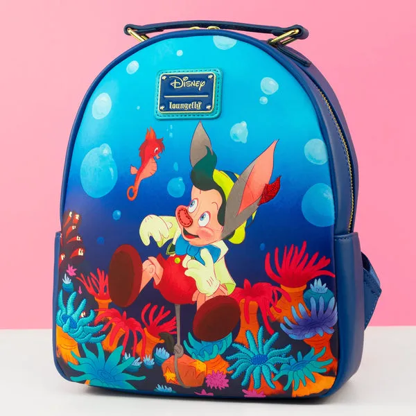 Loungefly x Disney Pinocchio Sea Mini Backpack