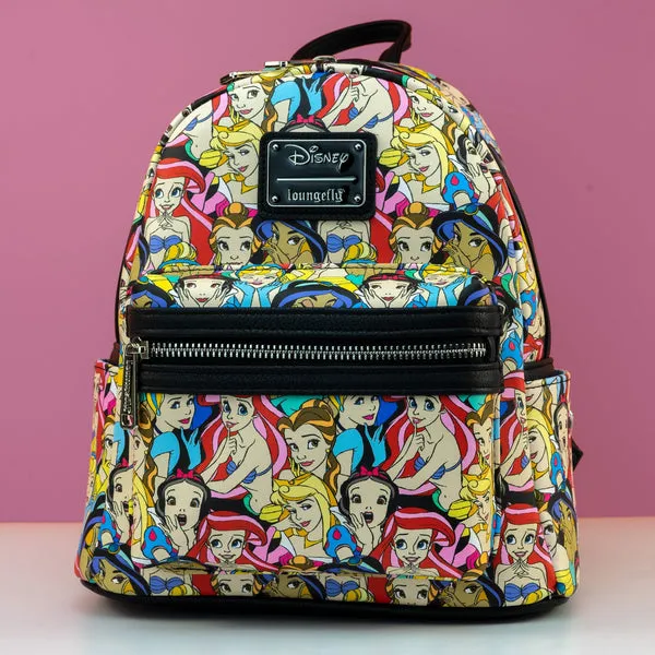 Loungefly x Disney Princesses AOP Mini Backpack