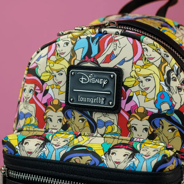 Loungefly x Disney Princesses AOP Mini Backpack