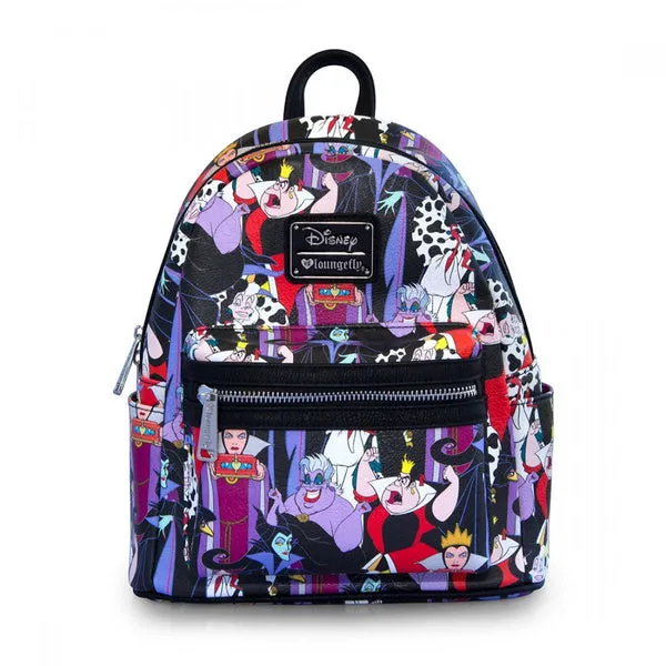 Loungefly x Disney Villains Print Mini Backpack