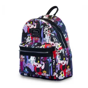 Loungefly x Disney Villains Print Mini Backpack