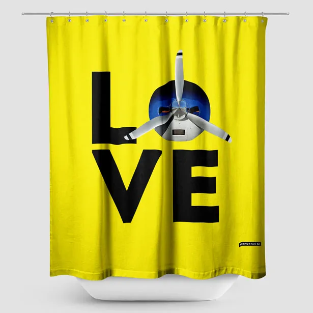 Love Propeller - Shower Curtain
