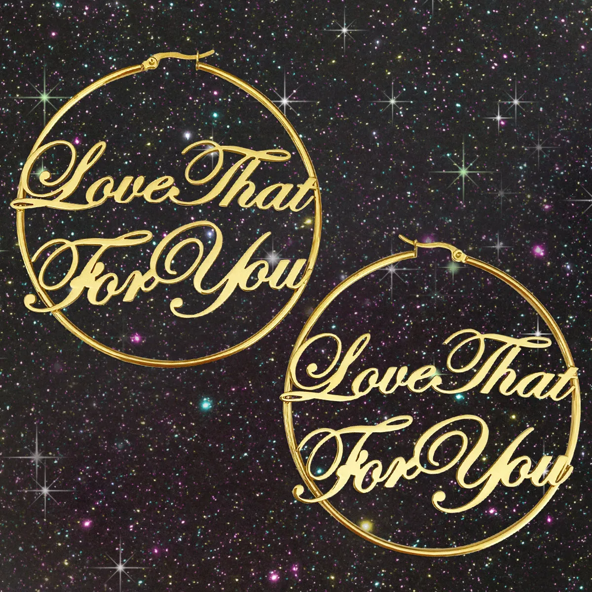 Love That For You Gold Hoop Earrings