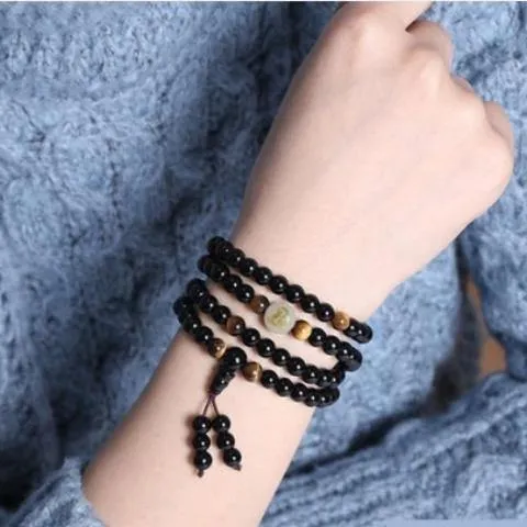 Lovers Legendary Obsidian Zodiac Beads Bracelet