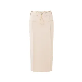 Low-Waisted Straight Skirt-