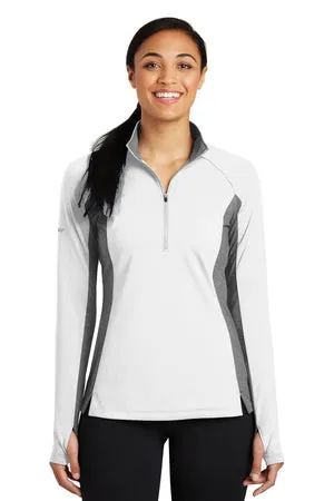 LST854 Sport-Tek® Women's Sport-Wick® Stretch Contrast 1/2-Zip Pullover.