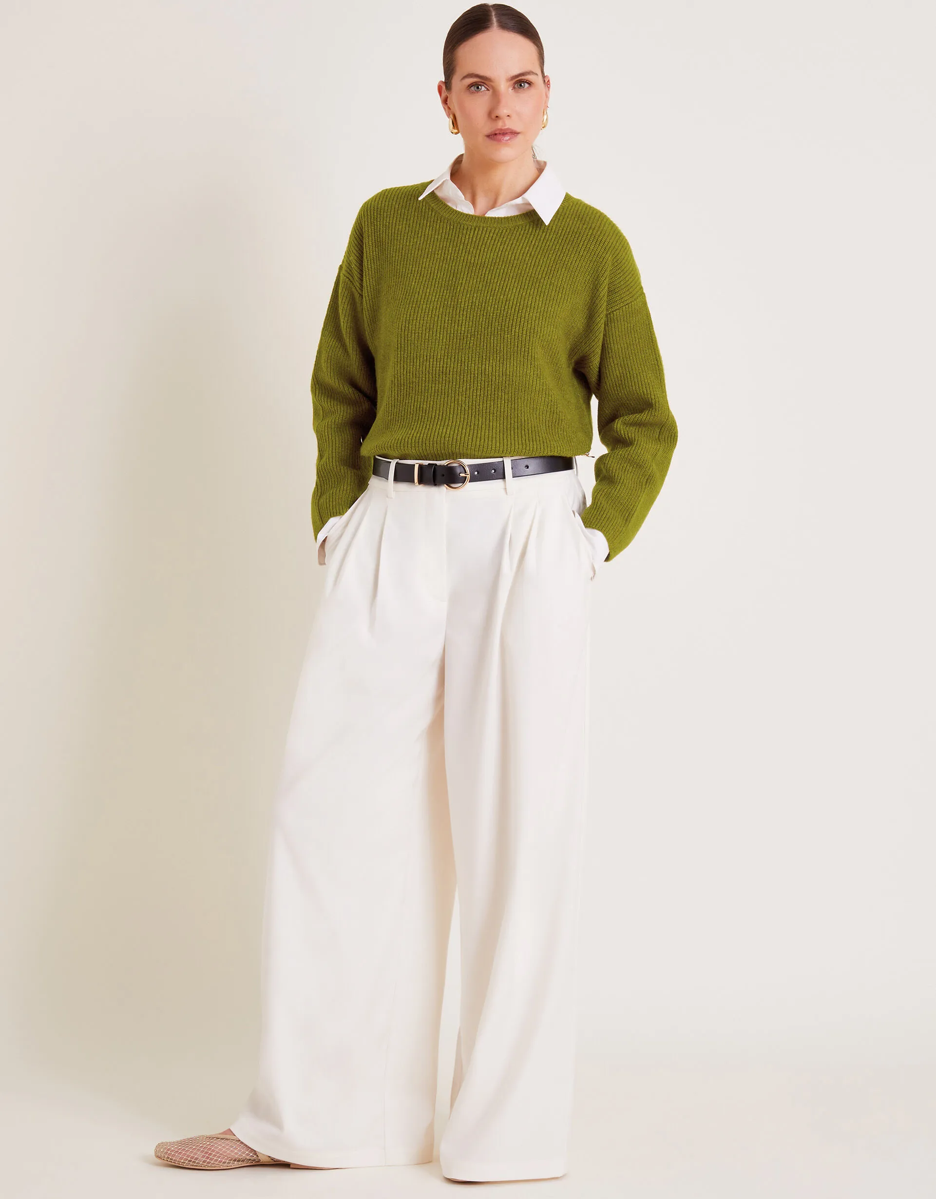 Luci Longline Jumper Green