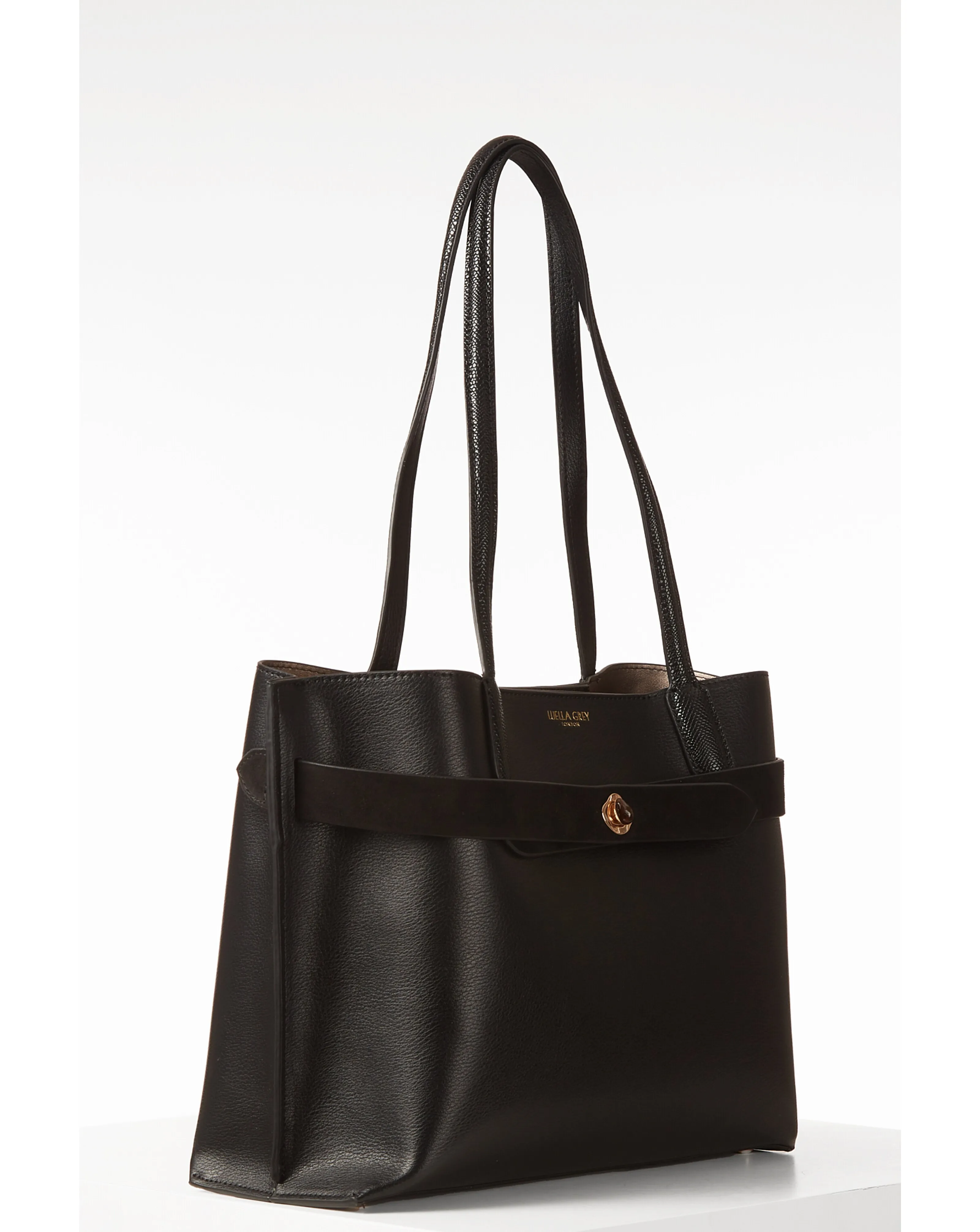 Luella Grey Oriana Black Laptop Tote | Simply Be
