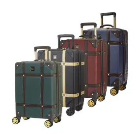 Luggage | Cabin Vintage Suitcase 55 x 35 x 22 cm Hard Shell Luggage Carry On Easyjet, Ryanair, Jet 2 | Infinity Leather