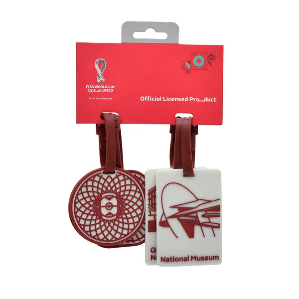 Luggage Tag Set Of 4 Qatari Burgundy FIFA 2022 EDITION