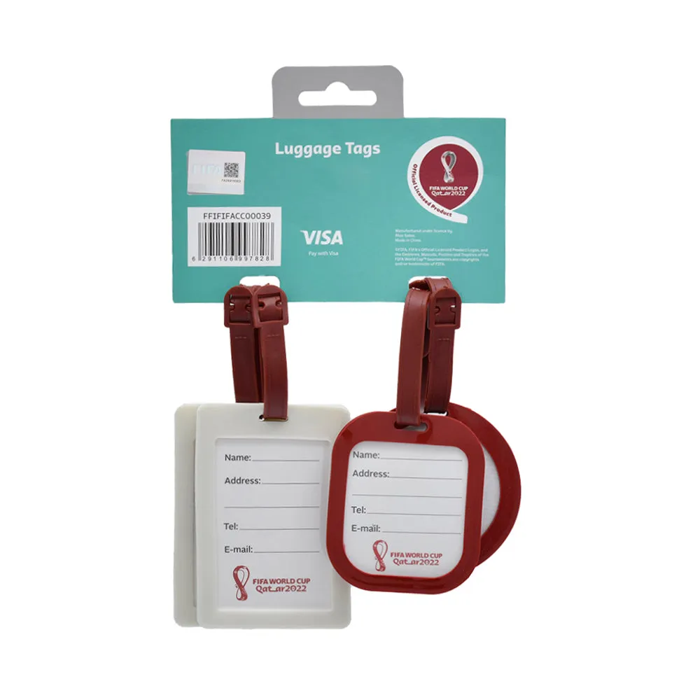 Luggage Tag Set Of 4 Qatari Burgundy FIFA 2022 EDITION