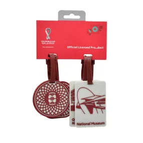 Luggage Tag Set Of 4 Qatari Burgundy FIFA 2022 EDITION