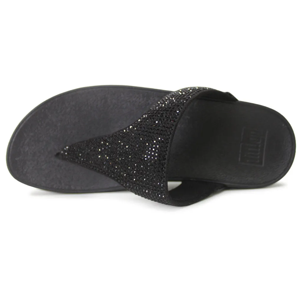 Lulu Crystal Embellished Synthetic Women's Toe Post Sandals