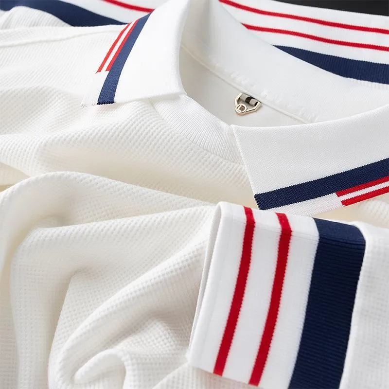 Luvior Premium Long Sleeve Waffle Polo