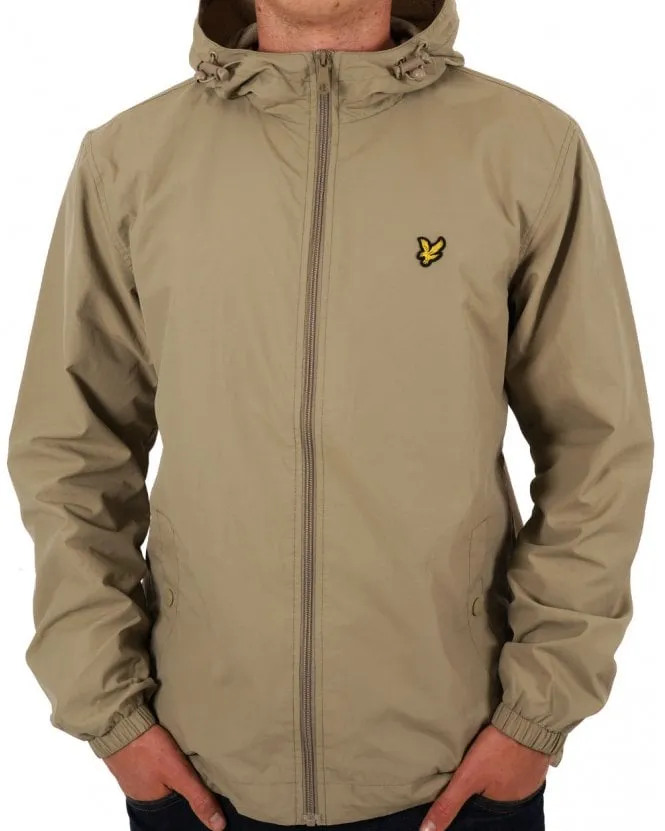 Lyle & Scott Zip Through Hooded Jacket Sage Uniform
