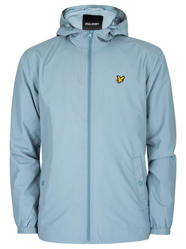 Lyle &amp; Scott Zip Through Hooded Jacket - Away Blue