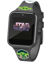 Macy's Accutime Kid's Star Wars Baby Yoda Gray Silicone Strap Smart Watch 46x41mm