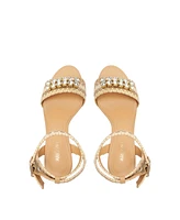 Macy's Arezzo Women's Stella Mid Block Embellished Sandals