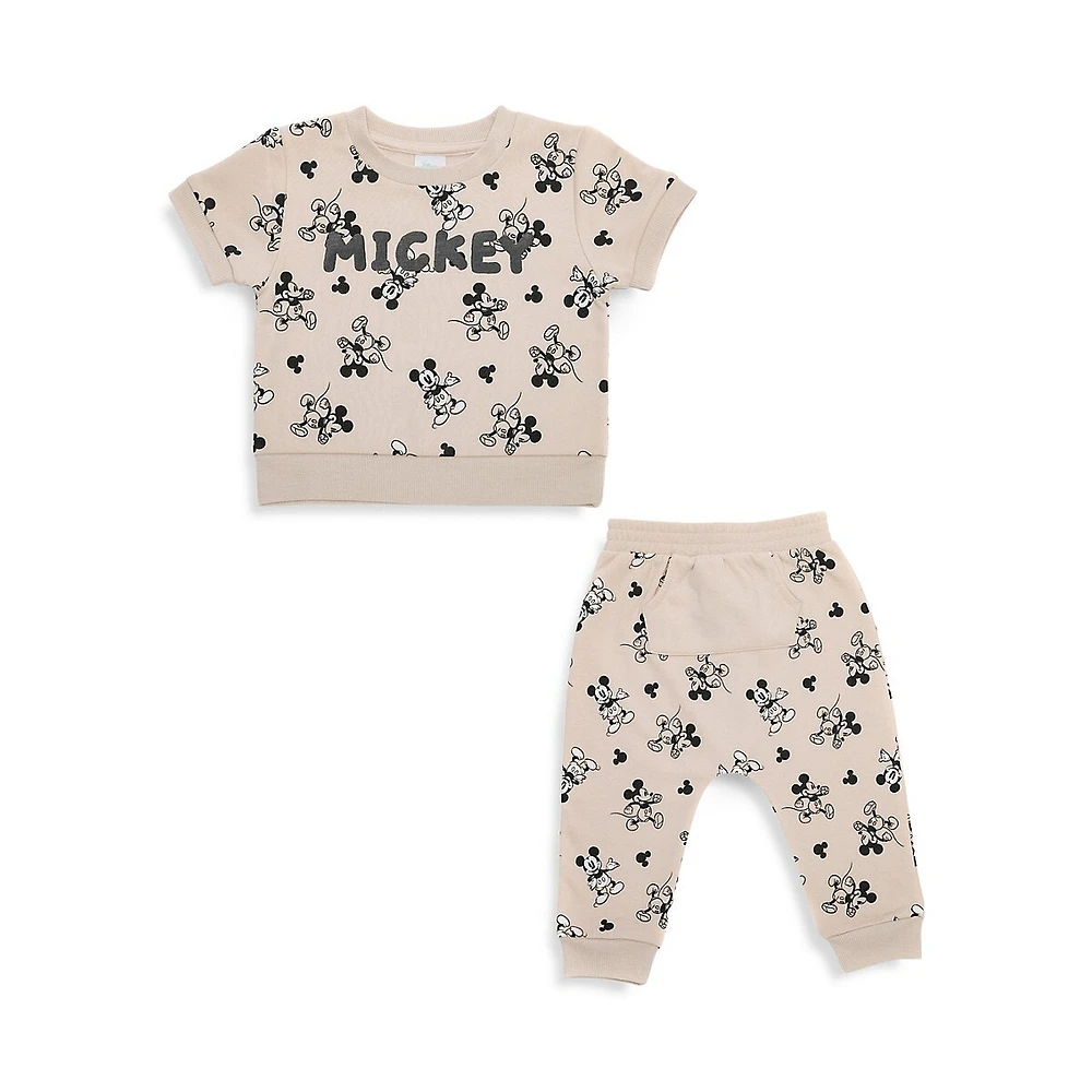 Mad Engine Baby's 2-Piece Fleece Mickey Sweatshirt & Joggers Set