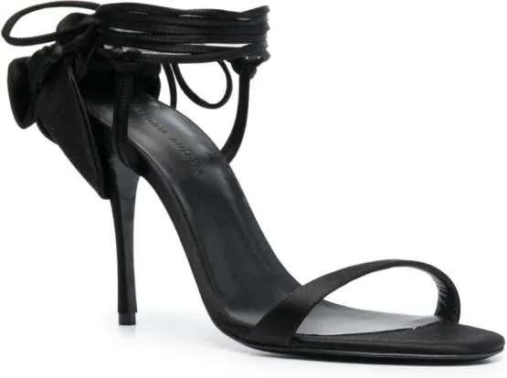 Magda Butrym 110mm flower satin sandals Black