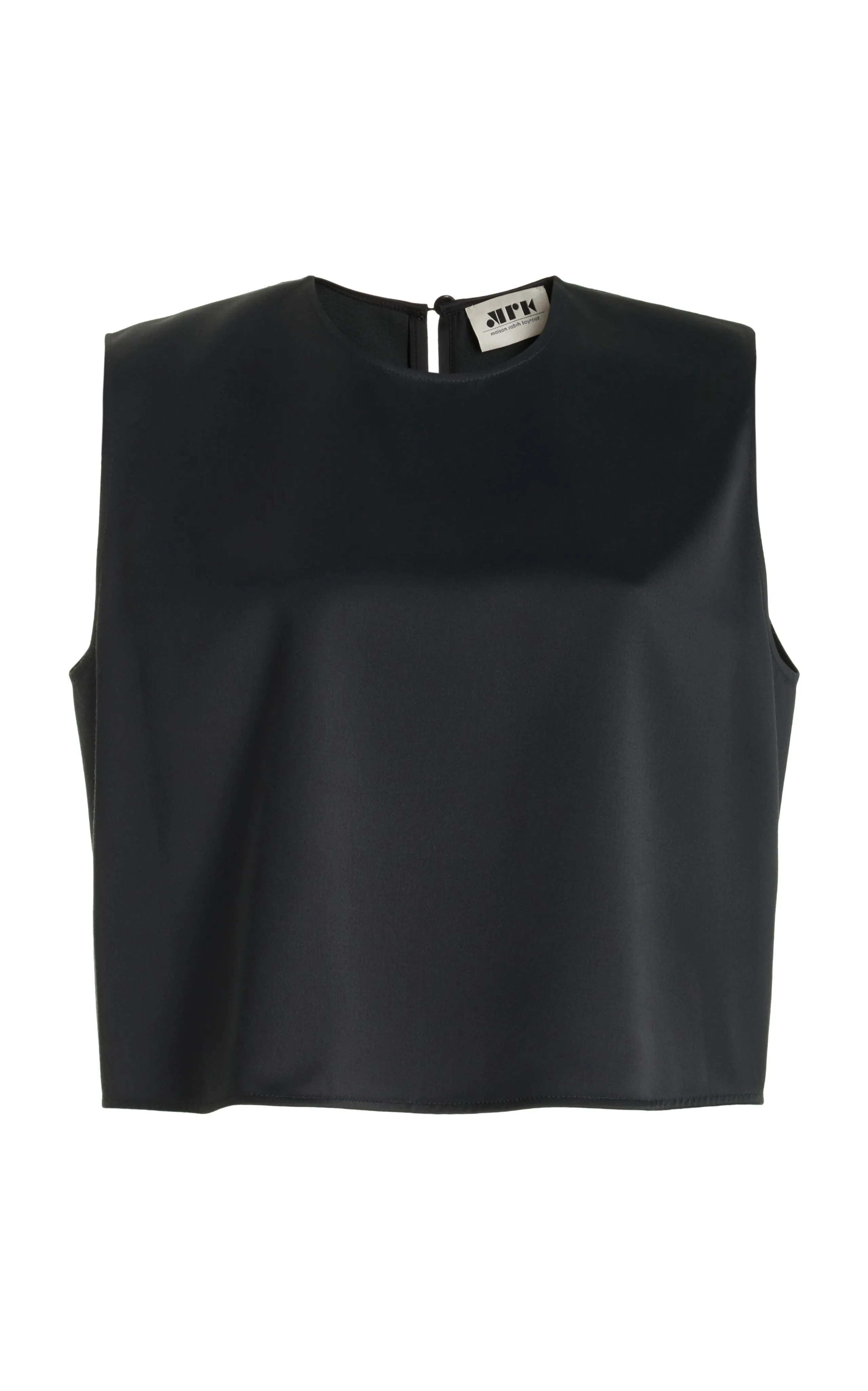 Maison Rabih Kayrouz Liquid Sleeveless Satin Crop Top