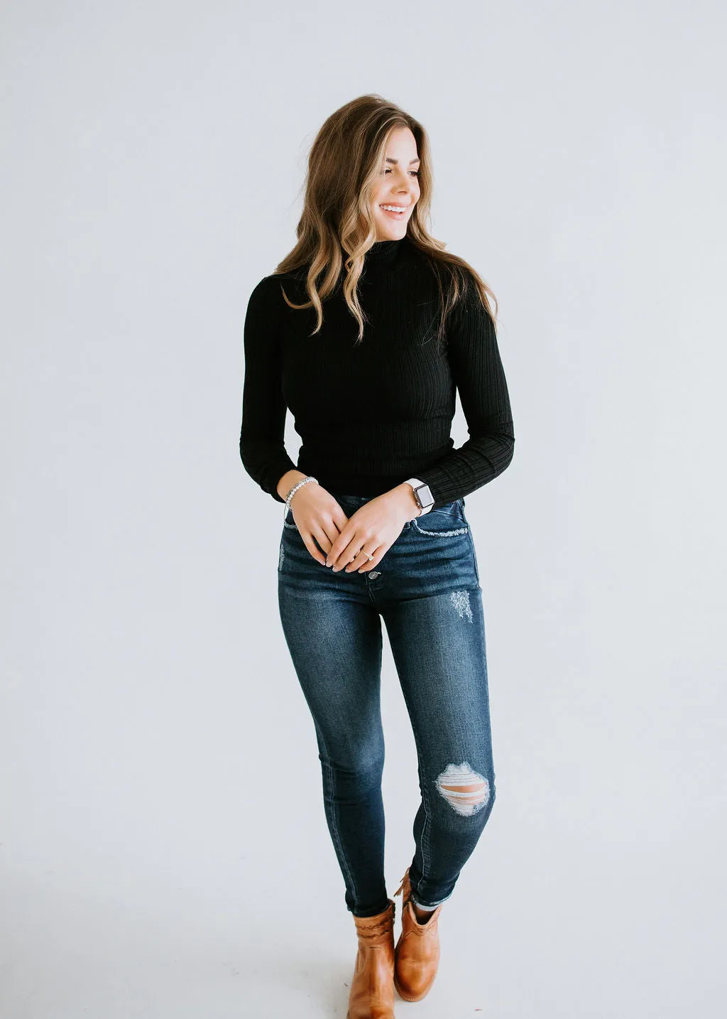 Mallory Ribbed Turtleneck Top FINAL SALE