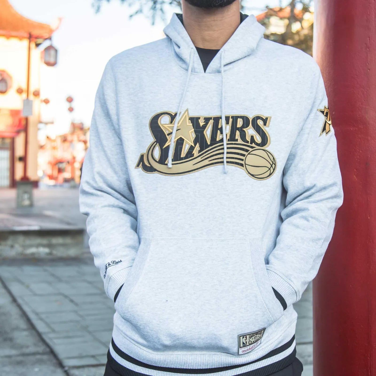 M&N CNY Philadelphia 76ers Hoodie ''Grey''