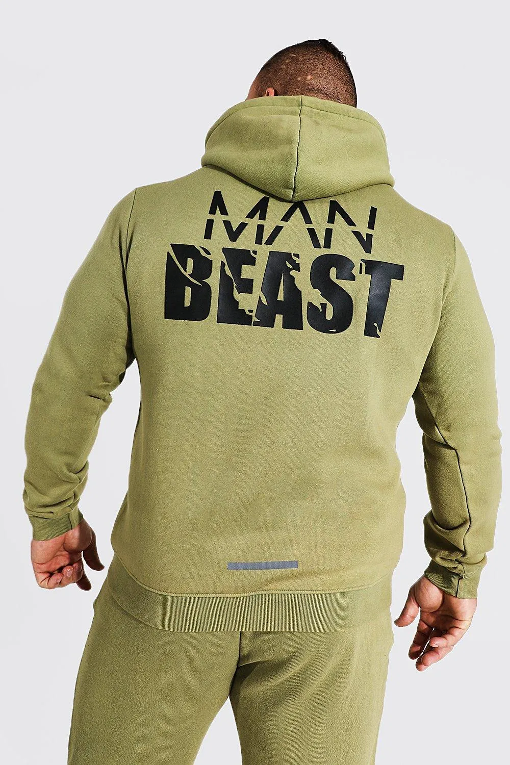 Man Active Gym X Beast Zip Through Hoodie