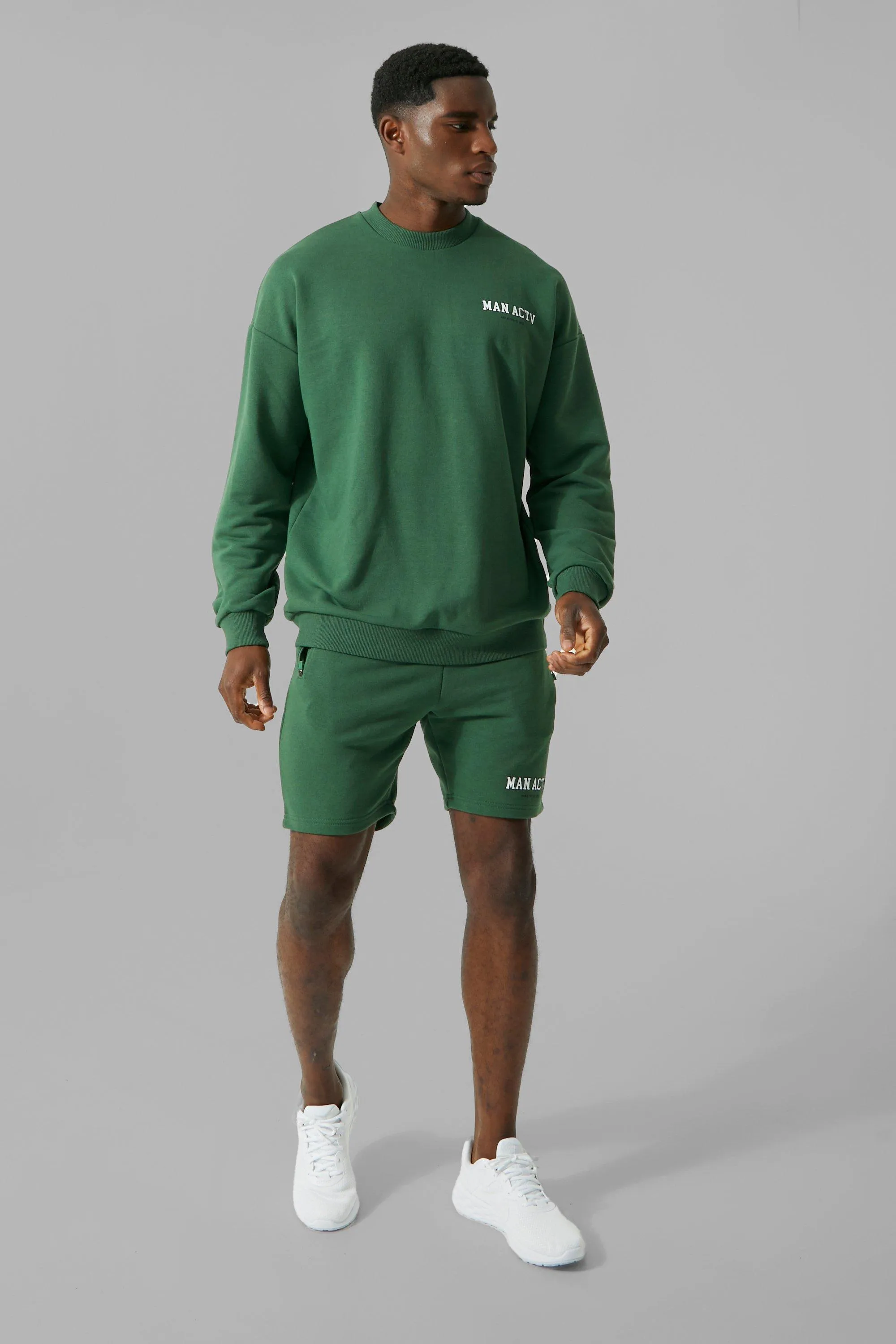 Man Active Oversized Athletic Sweat Tracksuit | boohooMAN UK