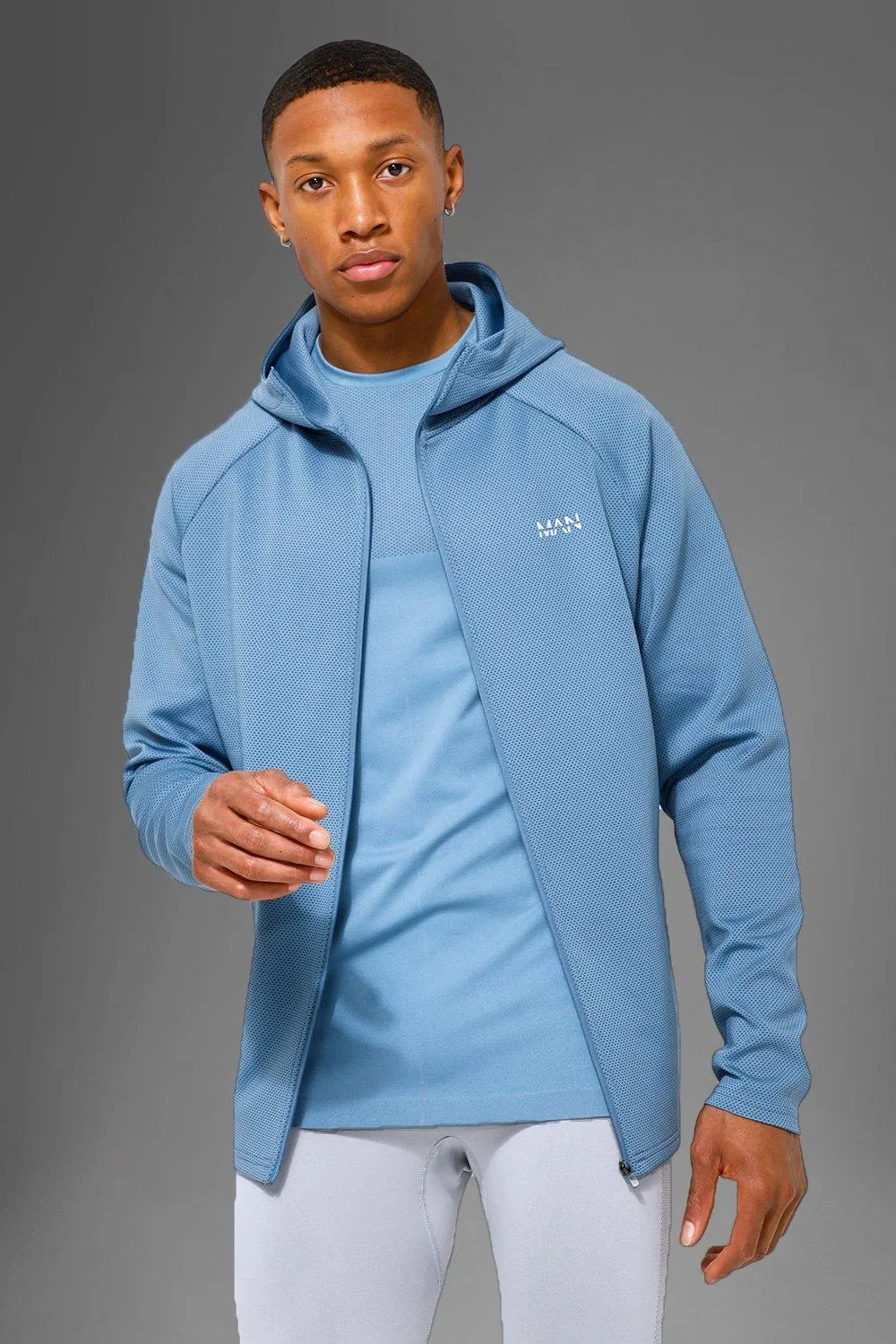 Man Active Precision Zip Through Hoodie