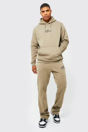 Man Gusset Detail Hooded Tracksuit | boohooMAN UK